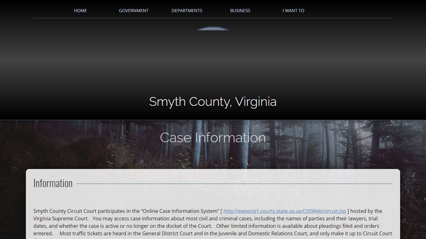 Smyth County Circuit Court Case Information